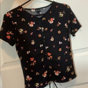 Black Floral T-Shirt